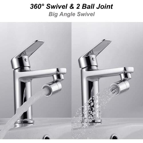 1pcs Faucet double ball universal splash head aerator spout kitchen basin filter water saver spout