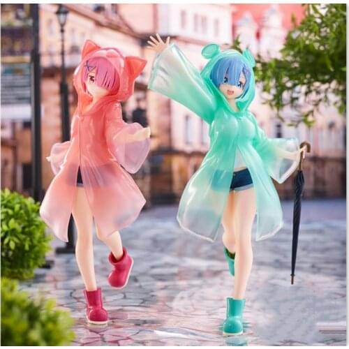 100% Original SEGA RE: ZERO - Starting Life In Another World Ram Rem Poncho Figure PVC Action Model Toys Anime Figure