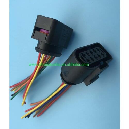 5/10pcs 10 Pin Car HeadLight Headlamp Plug Pigtail Connector Wiring Adapter 1J0973735 1J0 973 735