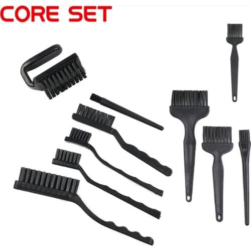 10pcs/Set Anti Static Brush ESD Cleaning Brush Tool Kit Safe Synthenic Fiber Details For Mobile Phone Tablet PCB BGA Repair Work