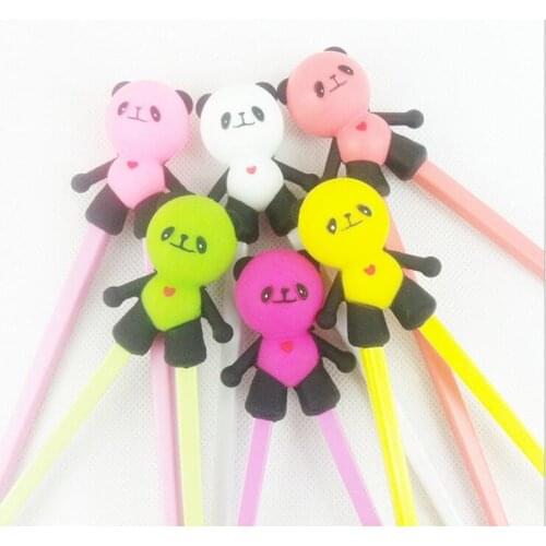 Free shipping 200 Pair Cute Panda Silicone Chopstick Chinese Chopstick Children Training Chopstick Length 18CM