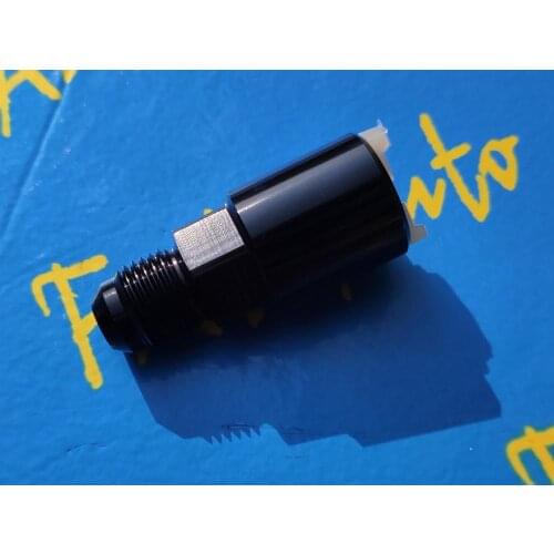 Black aluminum AN6 -6AN AN -6 Male to 3/8" SAE Quick-Disconnect Female Push-On EFI Fitting Connector Rail Line Adapter