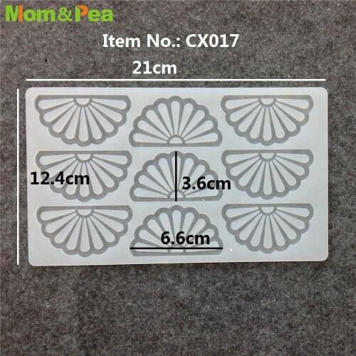 CX017 Fan Shaped Silicone Mold Chocolate Ornamental Fondant Mould Cake Decoration Tools