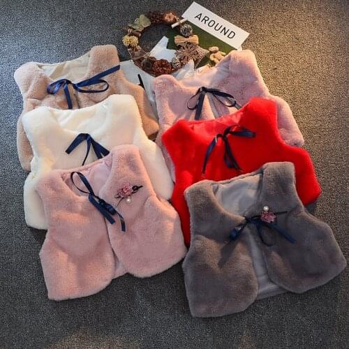 Childrens Vest Girls Jackets For Kids Waistcoat Baby Clothes Infants Outerwear Toddle Autumn Rabbit Hair Vests