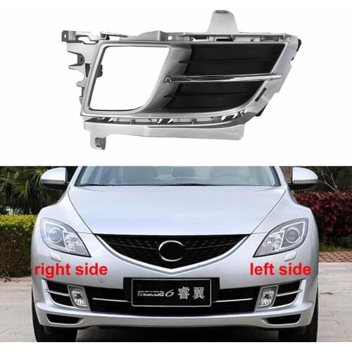 For Mazda 6 Front Bumper Grille Fog Lights Box Frame Fog Light Cover Fog Lamp Shell