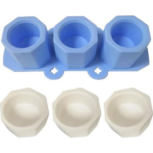 3 hole silica gel mold wine glass silicone ice lattice fairy ball flower pot concrete mold