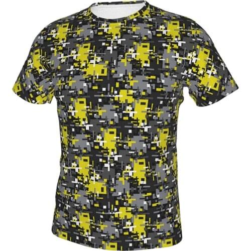 Men Graphic Tee Abstract Camo Geometric Figures Novelty Oversized T-Shirt
