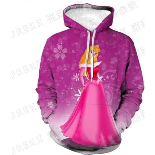 Sleeping Beauty Hoodies Men Women Children Cartoon Anime 3D Print Sweatshirt Fashion Long Sleeve Pullover Boy Girl Kids Clothing