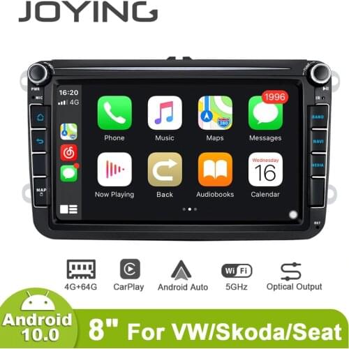 Joying 8"Autoradio android 2 Din Central Multimedia Audio system Carplay 4G Auto For Volkswagen VW Skoda POLO GOLF PASSAT