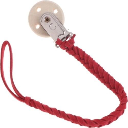 Soother chain Leather Pacifier Clips Chain Dummy Clip Pacifier Holder Nipple Soother Chain For Infant Baby Feeding