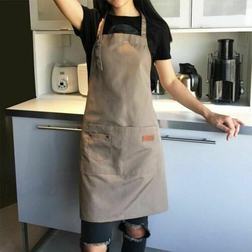 2021 Newest Hot Solid Cooking Kitchen Apron For Woman Men Chef Waiter Cafe Shop BBQ Hairdresser Aprons Bibs Kitchen Accessory