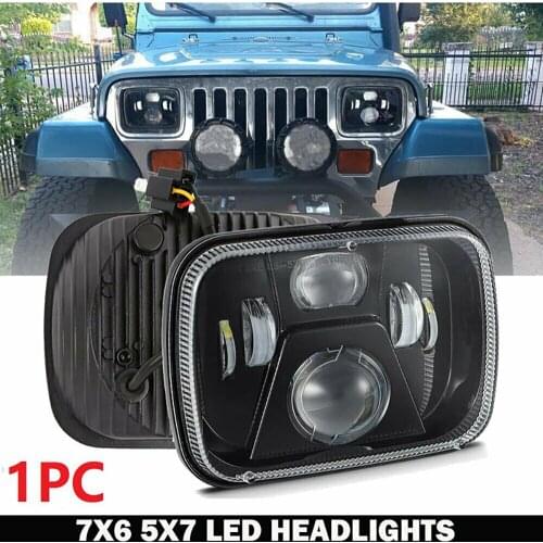 New 5x7 Inch Led Headlights Led Sealed Beam Headlamp For Jeep Cherokee Ford Mustang With High Low Beam Led Headlight Replacement