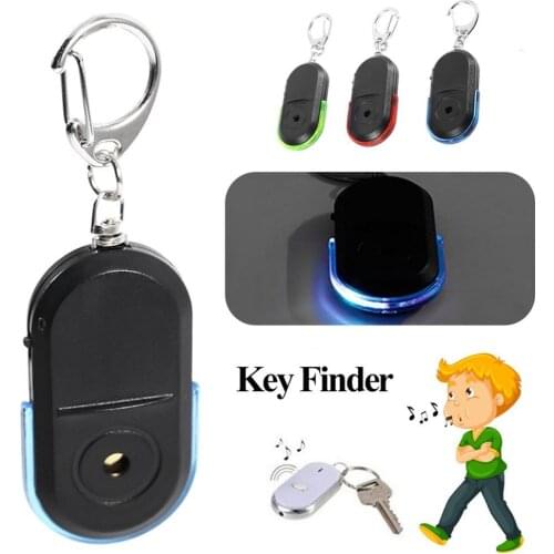 New Portable Size Elderly Anti-lost Alarm Key Finder Wireless Useful Whistle LED Light Locator Find Keychain