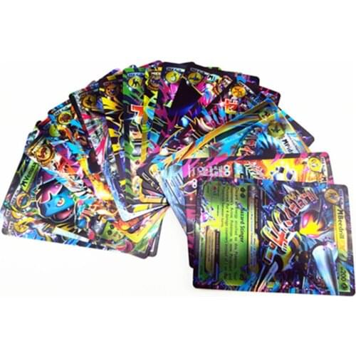 The latest version of the best-selling Pokémon children fighting game card GX MEGA label team glowing card game English version