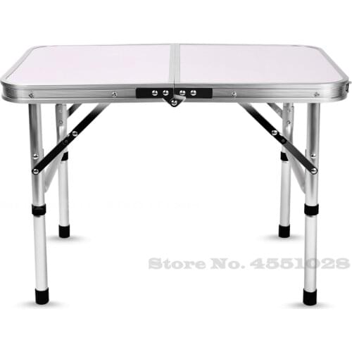 A Foldable Aluminum Table For Camping Dinning Light Weight Laptop Bed Desk Adjustable Height 24-41.5cm Heavy Loading