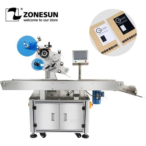 ZONESUN ZS-TB831 Container Automatic Adhesive Box Labeling Machinery Automatique Sticker Label Dispenser For Flat Surface