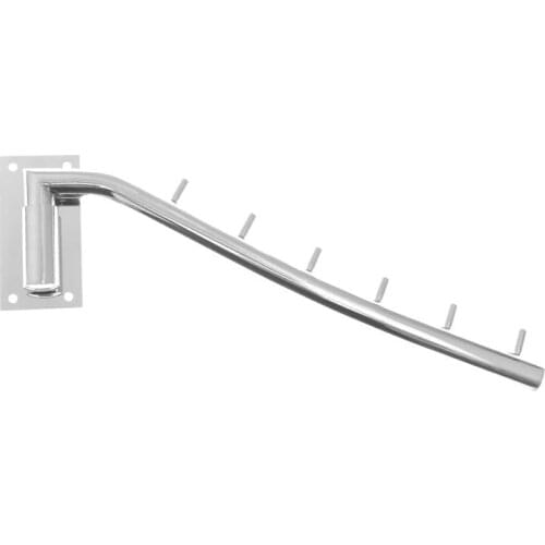 1PC Wall Mounted Clothes Hanger Folding Clothes Rack Stainless Steel Organizer with Swing Arm Holder (Plate in Random Style)