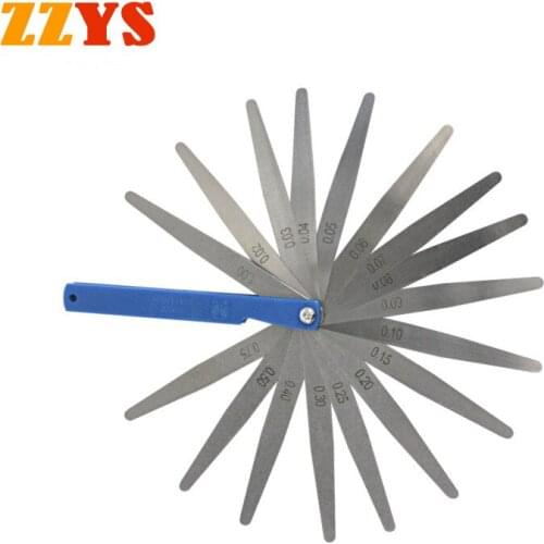 17 Blades Feeler Gauge Metric Thickness Gauge Set Blade Gap Filler Tappet Valve Thickness Measurement Layout Tool Gages Metering
