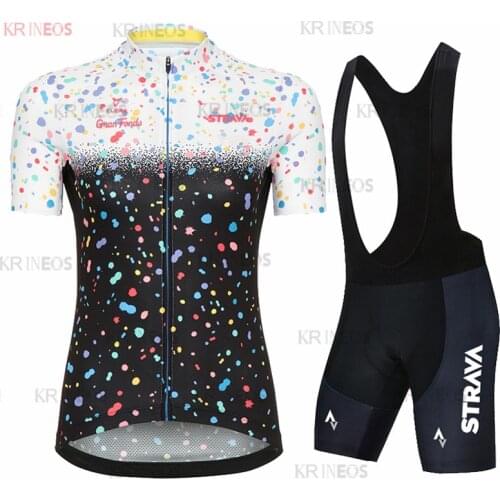 2021 Women STRAVA Cycling Jersey Summer Breathable MTB Bicycle Cycling Clothing Mountain Bike Wear Clothes Maillot Ropa Ciclismo