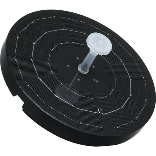 3.8W Solar Fountain Pump with LED Lights, Solar Powered Water Fountain Pump with 2200MAh Battery for Bird Bath, Garden