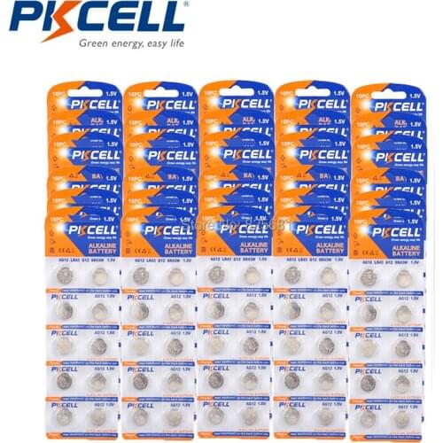 300Pcs AG12 LR186 Alkaline Button Coin Batteries LR43 SR1142 186 SR43 386 Cell Battery 1.5V 100mAh for Calculator Pedometer