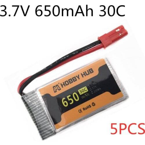 5pcs 3.7v 650mah 852540 Lipo Battery jst Plug for FY550 HJ818 HJ819 Drone Parts RC Drones Quadcopter Battery 3.7v 30c