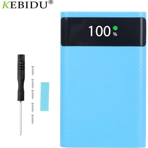 5V Power Bank Shell With LED Dual USB Micro USB Type C 4X18650 Case Battery Charge Storage Box Super Fast Charge Without Battery