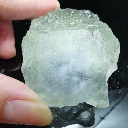 96.5gNatural grass green Fluorite Crystal symbiosis healing energy stone decorated with QUARTZ GEM