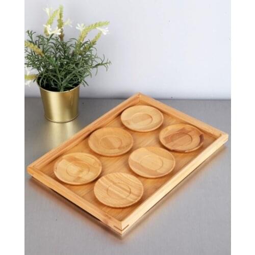 Bamboo Tray Tea Saucer Set kitchen mother presentation tray storage container plate leggings spice bowl jug glass bamboo