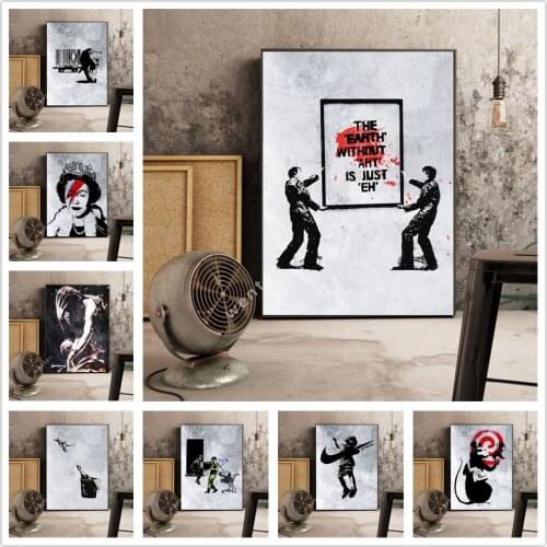 Banksy Follow Your Dreams Wall Art Canvas Print Dream Cancelled Printing Pessimistic Street Art Graffiti Printable Painting