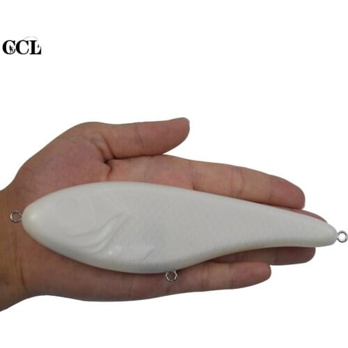 CCLTBA 5pcs/lot 15cm 73g Unpainted Pike Killer Fishing Jerkbait Large Game Musky Hard Plastic Sinking Blank Fishing Bait