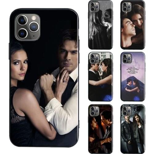 Damon Elena The Vampire Diaries TPU Case For iPhone 12 Pro Max mini X XR XS Max 6S 7 8 Plus SE 2020 11 Pro Max Cover