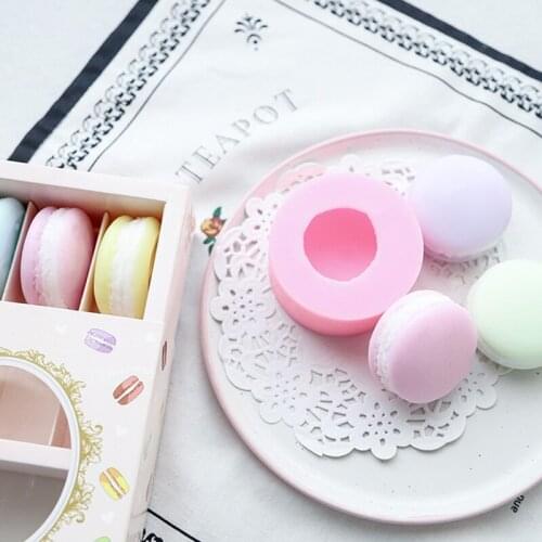 DIY Candle Moulds For Candle Making Dessert Macaron Muffin Cup Cake Silicone Mould Fondant Moulds Baking Accessories