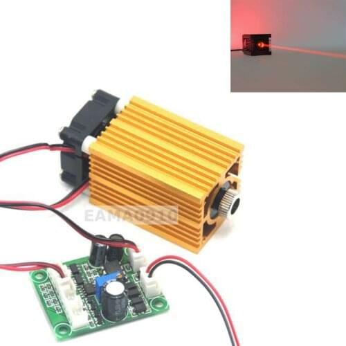 Focusable Singlemode 635nm 638nm 180mW Dot DC12V Orange/Red Laser Module W/ TTL