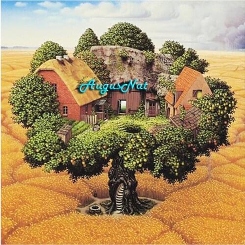 Tree diamond painting full round house wall art scenery decor diamond dotz kit mosaic embroidery picture needlework crafts gift