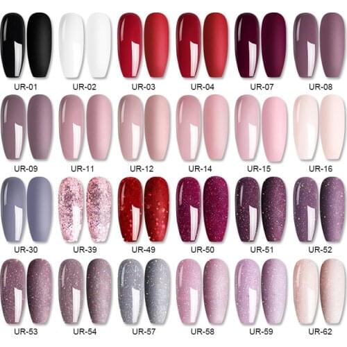 UR SUGAR 7.5ml Sparkling Gel Nail Polish Bright Glitter Laser Nail Gel Nail Art Vernish Semi Permanent Top Coat Base Gel Varnish