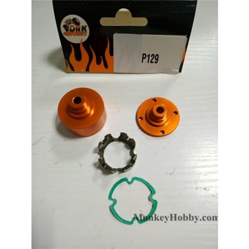 DHK Diff Case set/Diff Case Cover (Machined-made) P129 for Optimus, Optimus XL, Maximus, Zombie 8e, 9381 RC CAR PARTS