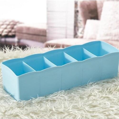 Underwear Socks Storage Storage Box Five Plaid Sorting Box Desktop Drawer Classification Cosmetics Makeup Box Home Accessories