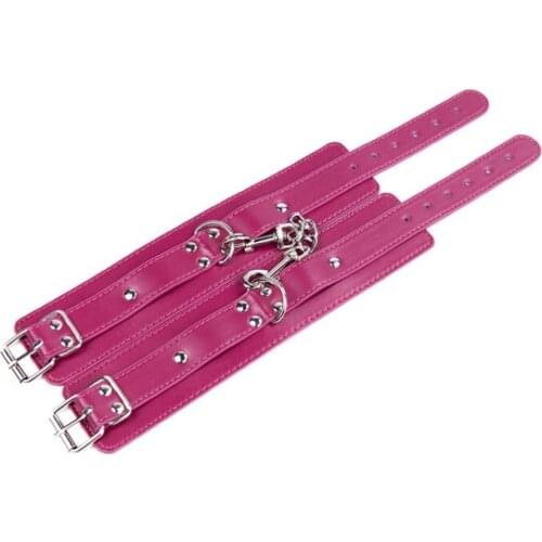 Red Sexy Hands And Feet Bondage Multi-nail Binding Handcuffs Handcuffs Women Toys Leather Handcuffs Stage