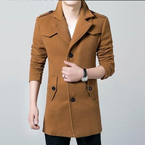 Winter Hot Sale Men Windbreaker Mens Trench Coat Men Long section Casual Jacket Brand Clothing Mens Jackets XXXL Size