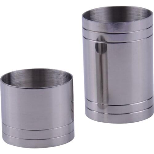 LETAOSK 25ml 50ml Bar Jigger Spirit Shot Wine Measures Cups Bar Cafe Tool Thimble Stainless Measures