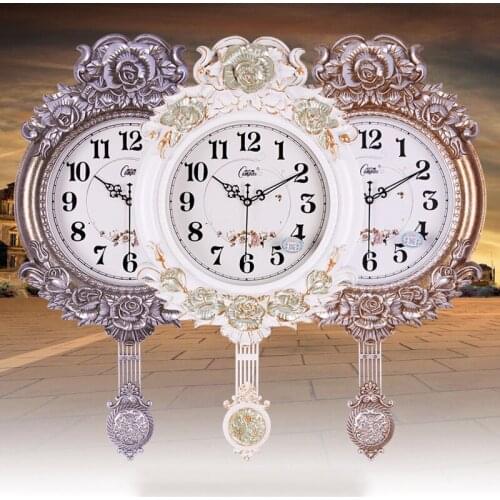 Nordic Creative Wall Clock Luxury Vintage Big Size Silent Pendulum Living Room Wall Clock Duvar Saati Home Decoration DL60WC