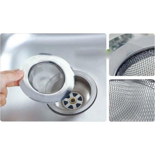 Stainless Steel Bathtub Hair Catcher Stopper Shower Drain Hole Filter Trap Kitchen Metal Sink Strainer