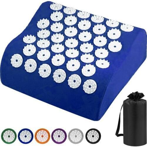 Acupuncture Pillow Acupressure Cushion Massage Pillow Pad with Storage Bag for Neck Massage Cushion Outdoor Fitness