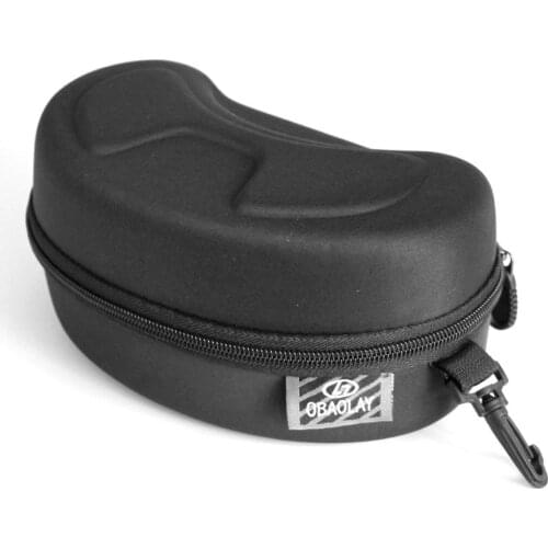 Portable EVA Ski Goggle Glasses Protector Case(Without Goggles) Glasses Box Sunglasses Zipper Storage Bag With Buckle Hook