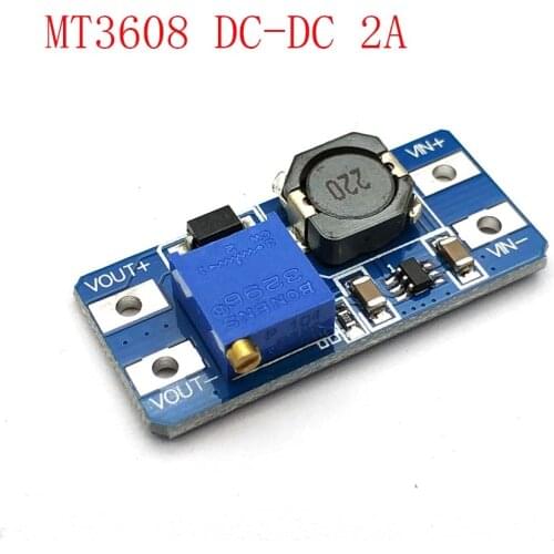 MT3608 DC-DC Adjustable Boost Module Feed Converter Voltage Regulator Module 2A Max 2 V-24 V to 5 V-28 V