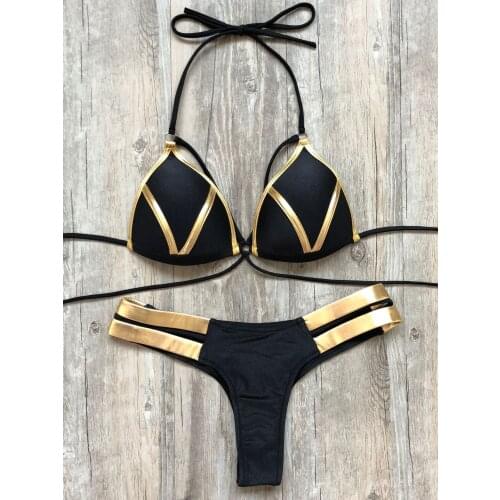 RUOTONGSEPT Gold Swimwear