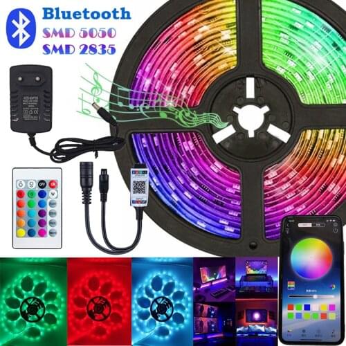 Led Strip Light RGB Flexible Lamp Led Luces WIFI Bluetooth IR Control SMD 5050 2835 Lights DV12V Flexible Ribbon Tape Diode