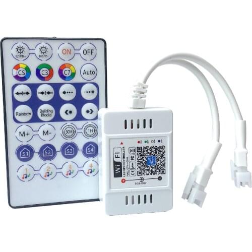 LED SPI Controller Double Output WiFi Controller DC5-24V SK6812 WS2811 WS2812B Addressable Pixel Magic Home APP phone control
