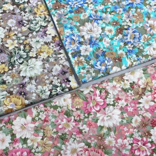 50cm*147cm/Piece,Pure Cotton Pastoral Light Floral Printed Cloth,Dress,Shirt,Curtain, Scarf, Doll Fabric, DIY Handmade Material